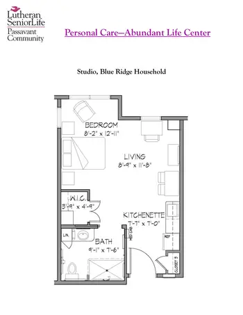 Floorplan of Passavant Community, Assisted Living, Nursing Home, Independent Living, CCRC, Zelienople, PA 15