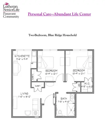 Floorplan of Passavant Community, Assisted Living, Nursing Home, Independent Living, CCRC, Zelienople, PA 16