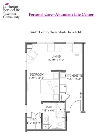 Floorplan of Passavant Community, Assisted Living, Nursing Home, Independent Living, CCRC, Zelienople, PA 17