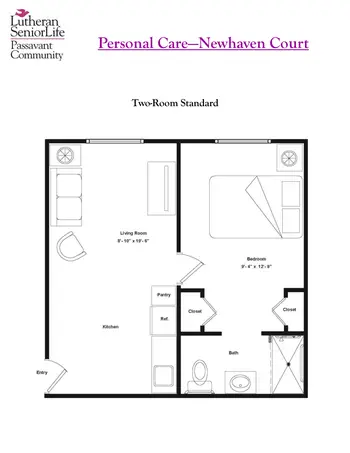 Floorplan of Passavant Community, Assisted Living, Nursing Home, Independent Living, CCRC, Zelienople, PA 18