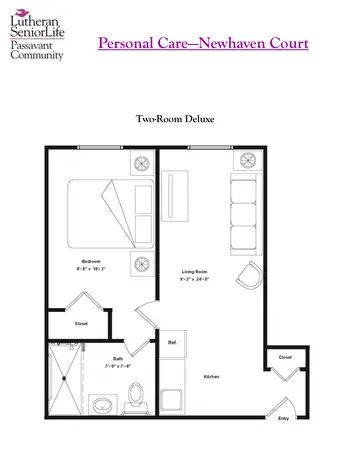 Floorplan of Passavant Community, Assisted Living, Nursing Home, Independent Living, CCRC, Zelienople, PA 19