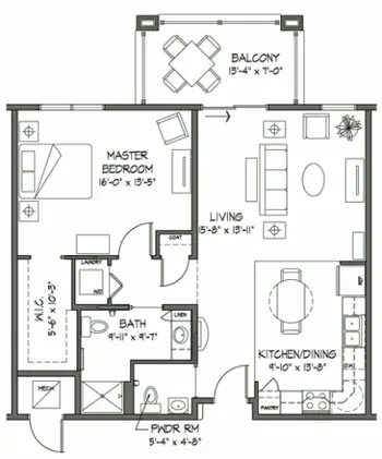 Floorplan of Passavant Community, Assisted Living, Nursing Home, Independent Living, CCRC, Zelienople, PA 8