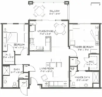 Floorplan of Passavant Community, Assisted Living, Nursing Home, Independent Living, CCRC, Zelienople, PA 9