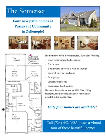 Floorplan of Passavant Community, Assisted Living, Nursing Home, Independent Living, CCRC, Zelienople, PA 20