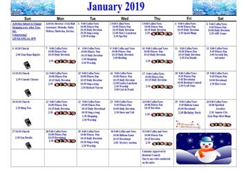 Activity Calendar of Magnolia Manor of Americus, Assisted Living, Nursing Home, Independent Living, CCRC, Americus, GA 2