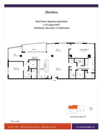 Floorplan of Saint John's On The Lake, Assisted Living, Nursing Home, Independent Living, CCRC, Milwaukee, WI 1