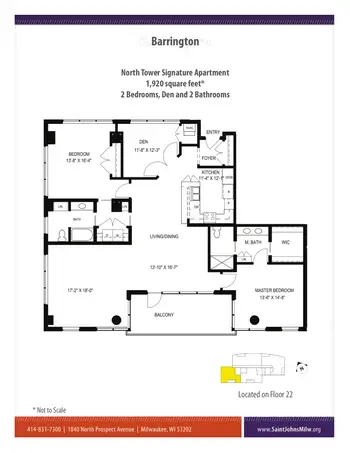 Floorplan of Saint John's On The Lake, Assisted Living, Nursing Home, Independent Living, CCRC, Milwaukee, WI 4