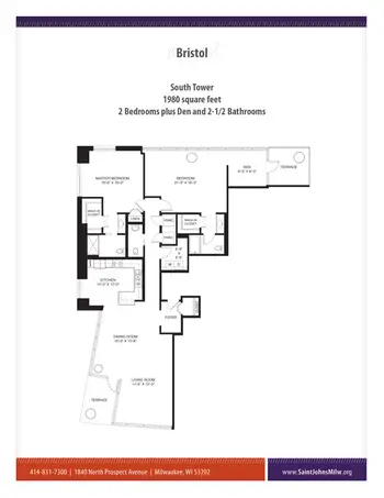 Floorplan of Saint John's On The Lake, Assisted Living, Nursing Home, Independent Living, CCRC, Milwaukee, WI 12