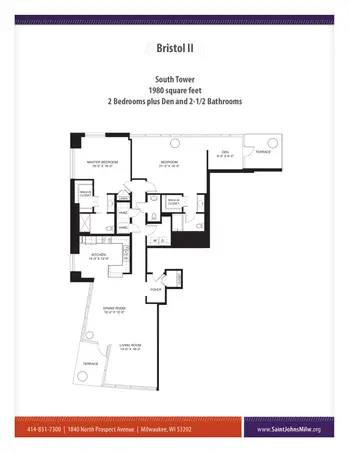 Floorplan of Saint John's On The Lake, Assisted Living, Nursing Home, Independent Living, CCRC, Milwaukee, WI 13