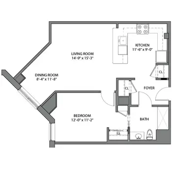 Floorplan of Mather Place, Assisted Living, Nursing Home, Independent Living, CCRC, Wilmette, IL 1