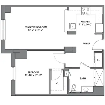 Floorplan of Mather Place, Assisted Living, Nursing Home, Independent Living, CCRC, Wilmette, IL 3