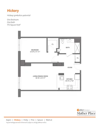 Floorplan of Mather Place, Assisted Living, Nursing Home, Independent Living, CCRC, Wilmette, IL 8