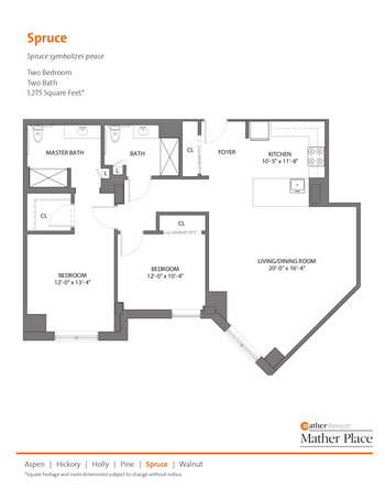 Floorplan of Mather Place, Assisted Living, Nursing Home, Independent Living, CCRC, Wilmette, IL 13