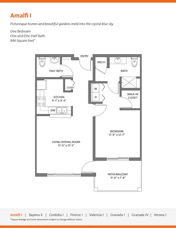 Floorplan of Splendido at Rancho Vistoso, Assisted Living, Nursing Home, Independent Living, CCRC, Oro Valley, AZ 1