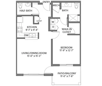 Floorplan of Splendido at Rancho Vistoso, Assisted Living, Nursing Home, Independent Living, CCRC, Oro Valley, AZ 2