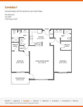 Floorplan of Splendido at Rancho Vistoso, Assisted Living, Nursing Home, Independent Living, CCRC, Oro Valley, AZ 5