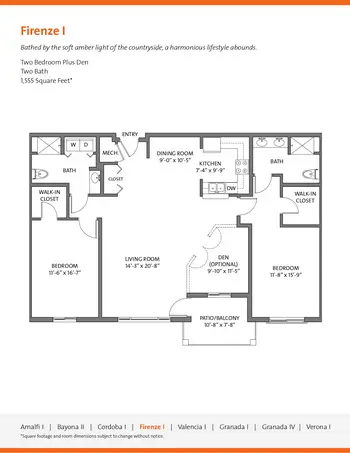 Floorplan of Splendido at Rancho Vistoso, Assisted Living, Nursing Home, Independent Living, CCRC, Oro Valley, AZ 7