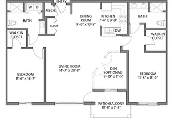 Floorplan of Splendido at Rancho Vistoso, Assisted Living, Nursing Home, Independent Living, CCRC, Oro Valley, AZ 8