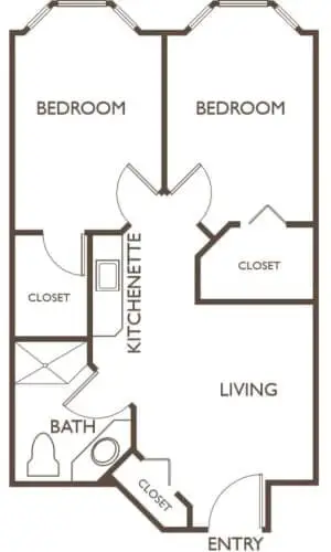 Floorplan of Hillcrest of Loveland, Assisted Living, Nursing Home, Independent Living, CCRC, Loveland, CO 2