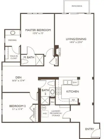 Floorplan of Hillcrest of Loveland, Assisted Living, Nursing Home, Independent Living, CCRC, Loveland, CO 7