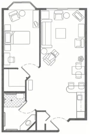 Floorplan of Hillcrest of Loveland, Assisted Living, Nursing Home, Independent Living, CCRC, Loveland, CO 5