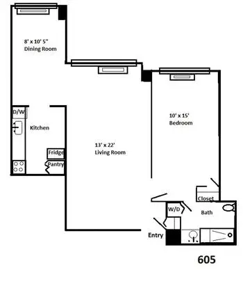 Floorplan of The Residences at Thomas Circle, Assisted Living, Nursing Home, Independent Living, CCRC, Washington, DC 2