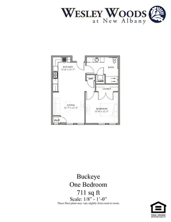 Floorplan of Wesley Woods at New Albany, Assisted Living, Nursing Home, Independent Living, CCRC, New Albany , OH 6