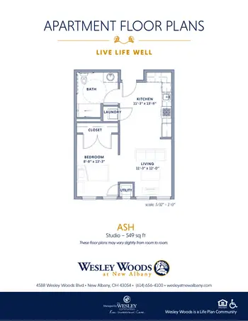 Floorplan of Wesley Woods at New Albany, Assisted Living, Nursing Home, Independent Living, CCRC, New Albany , OH 1