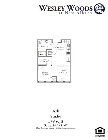 Floorplan of Wesley Woods at New Albany, Assisted Living, Nursing Home, Independent Living, CCRC, New Albany , OH 2