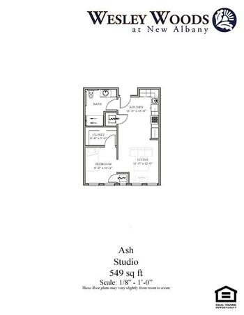 Floorplan of Wesley Woods at New Albany, Assisted Living, Nursing Home, Independent Living, CCRC, New Albany , OH 3