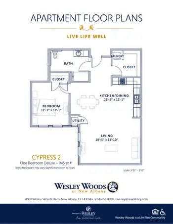 Floorplan of Wesley Woods at New Albany, Assisted Living, Nursing Home, Independent Living, CCRC, New Albany , OH 7
