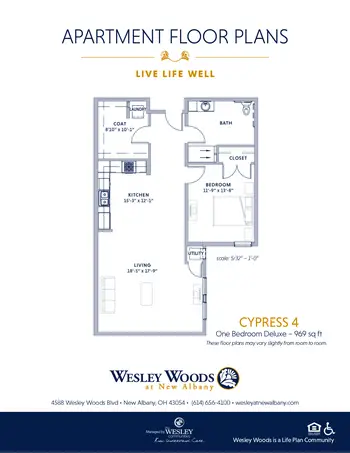 Floorplan of Wesley Woods at New Albany, Assisted Living, Nursing Home, Independent Living, CCRC, New Albany , OH 10