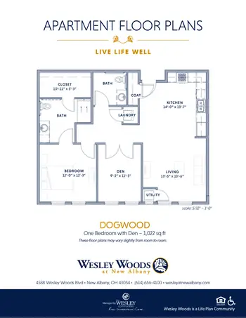 Floorplan of Wesley Woods at New Albany, Assisted Living, Nursing Home, Independent Living, CCRC, New Albany , OH 15