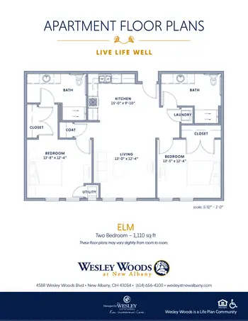 Floorplan of Wesley Woods at New Albany, Assisted Living, Nursing Home, Independent Living, CCRC, New Albany , OH 19
