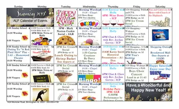 Activity Calendar of Fair Haven, Assisted Living, Nursing Home, Independent Living, CCRC, Irondale, AL 1