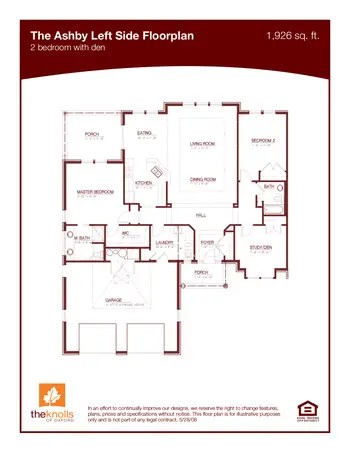 Floorplan of The Knolls of Oxford, Assisted Living, Nursing Home, Independent Living, CCRC, Oxford, OH 4