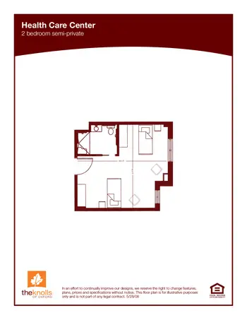 Floorplan of The Knolls of Oxford, Assisted Living, Nursing Home, Independent Living, CCRC, Oxford, OH 12