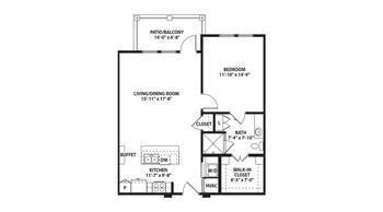 Floorplan of Crestview, Assisted Living, Nursing Home, Independent Living, CCRC, Bryan, TX 9