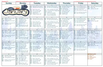 Activity Calendar of PineCrest, Assisted Living, Nursing Home, Independent Living, CCRC, Lufkin, TX 6
