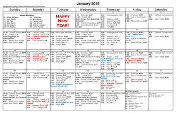 Activity Calendar of PineCrest, Assisted Living, Nursing Home, Independent Living, CCRC, Lufkin, TX 8