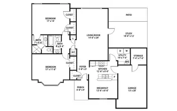 Floorplan of PineCrest, Assisted Living, Nursing Home, Independent Living, CCRC, Lufkin, TX 19