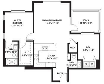 Floorplan of The Langford at College Station, Assisted Living, Nursing Home, Independent Living, CCRC, College Station, TX 1