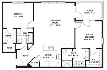 Floorplan of The Langford at College Station, Assisted Living, Nursing Home, Independent Living, CCRC, College Station, TX 5