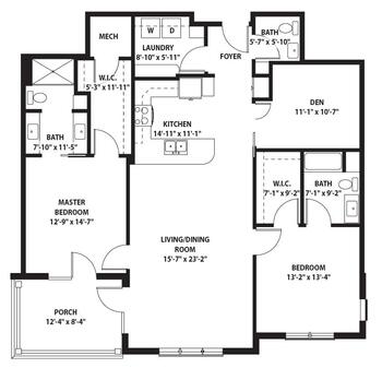 Floorplan of The Langford at College Station, Assisted Living, Nursing Home, Independent Living, CCRC, College Station, TX 9