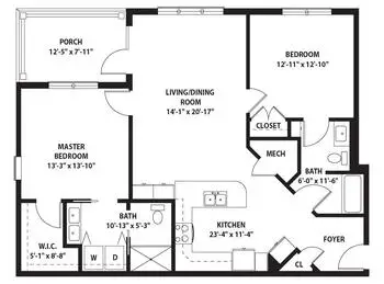 Floorplan of The Langford at College Station, Assisted Living, Nursing Home, Independent Living, CCRC, College Station, TX 13