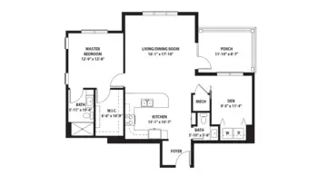 Floorplan of The Langford at College Station, Assisted Living, Nursing Home, Independent Living, CCRC, College Station, TX 4