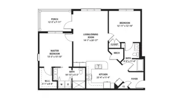 Floorplan of The Langford at College Station, Assisted Living, Nursing Home, Independent Living, CCRC, College Station, TX 16