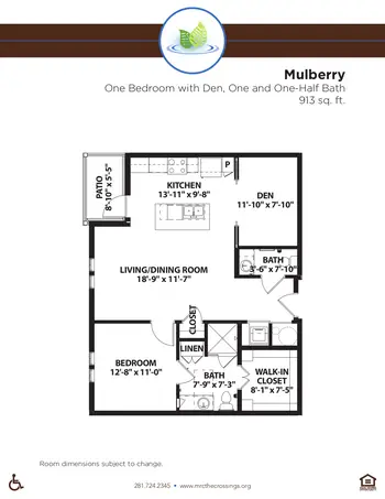 Floorplan of The Crossings, Assisted Living, Nursing Home, Independent Living, CCRC, League City, TX 13