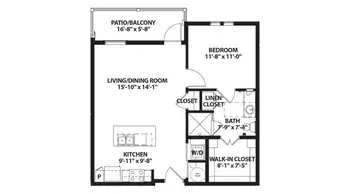 Floorplan of The Crossings, Assisted Living, Nursing Home, Independent Living, CCRC, League City, TX 1