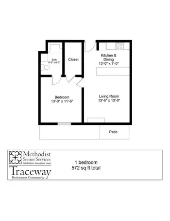 Floorplan of Traceway Retirement Community, Assisted Living, Nursing Home, Independent Living, CCRC, Tupelo, MS 1